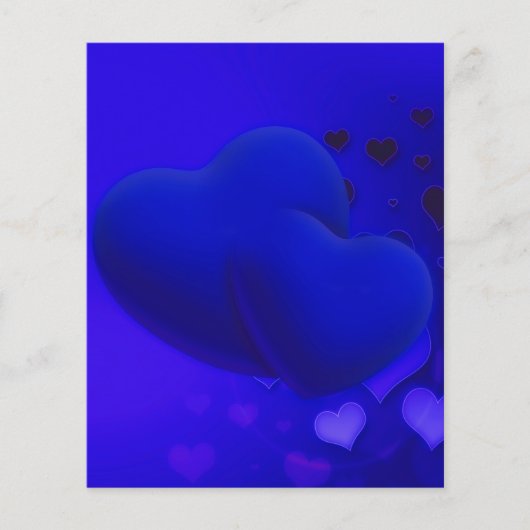 hart-629378 BLAUWE HARTEN LIEFDE BEHANG Achtergron Flyer (Voorkant)