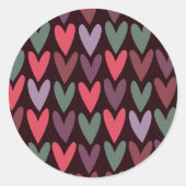 hart 6 ronde sticker (Voorkant)