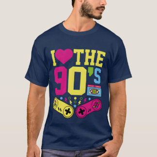 Hart 90s 1990s gamer Outfit Negentiger jaren Kostu T-shirt