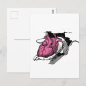 hart aan de hand door Crack Briefkaart (Voorkant / Achterkant)