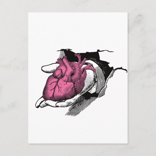  hart aan de hand door Crack Briefkaart (Voorkant)