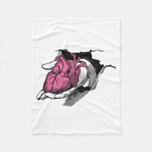  hart aan de hand door Crack Fleece Deken