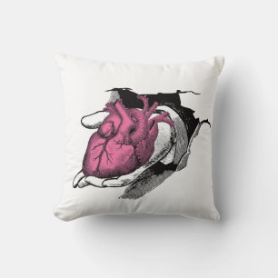 hart aan de hand door Crack Kussen