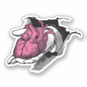 hart aan de hand door Crack Sticker (Voorkant)