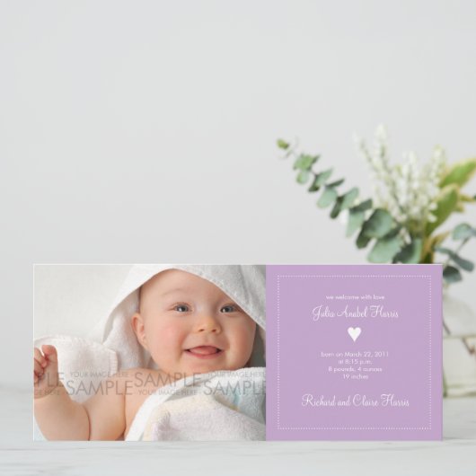 Hart ・ Aankondiging Baby (Staand voorkant)