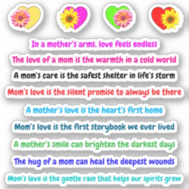 Hart aanraken moeder citaten | Hou van mama Sticke Sticker