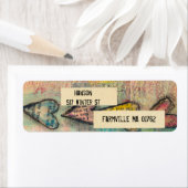 hart abstracte adresetiketten etiket (Insitu)