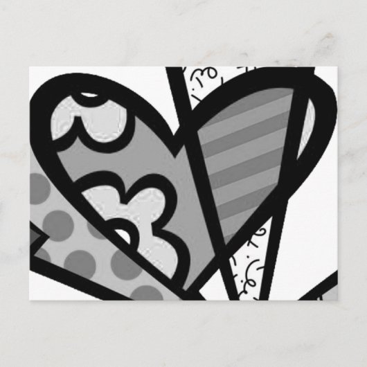 hart abstracte kunst briefkaart (Voorkant)