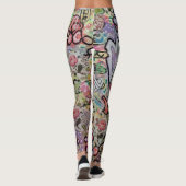 Hart Abstracte Kunst Leggings (Achterkant)