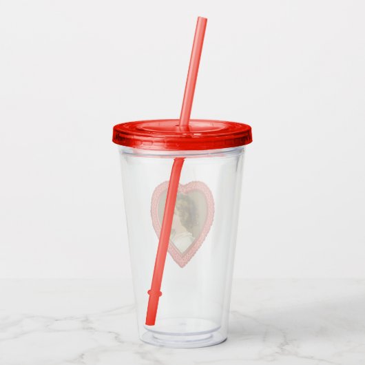 hart acryl drinkbeker (Achterkant)