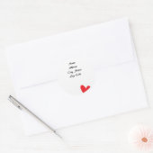 Hart - Adresetiketten Ronde Sticker (Envelop)