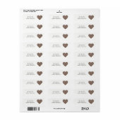 Hart Adreslabels Etiket (Full Sheet)