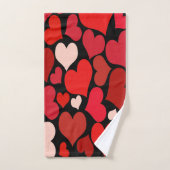 Hart afdrukken bad handdoek (Handdoek)