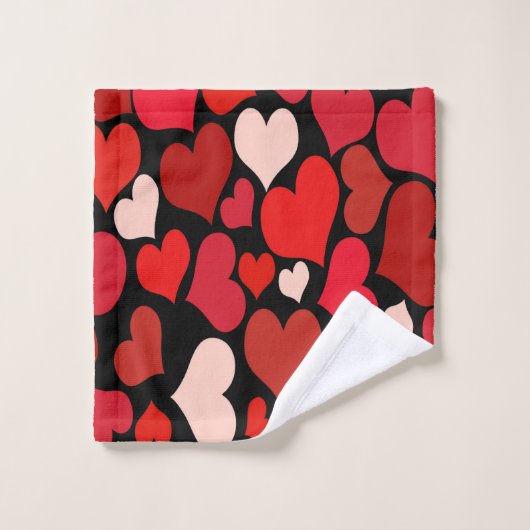 Hart afdrukken bad handdoek (Wasdoekje)