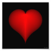 Hart afdrukken foto afdruk (Voorkant)