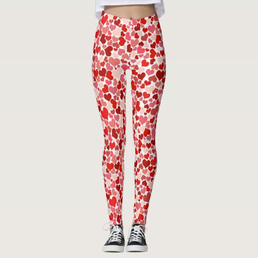 Hart afdrukken leggings (Voorkant)