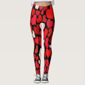Hart afdrukken leggings (Voorkant)