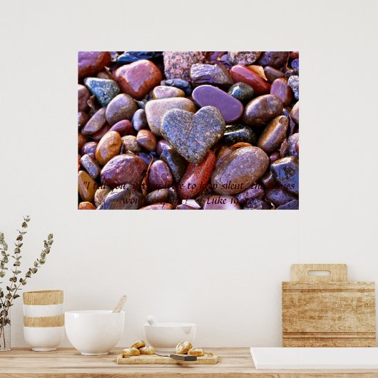 Hart afdrukken poster (Keuken)