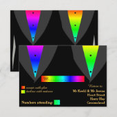 Hart Aglow met Pride Gay Wedding RSVP Kaartje (Voorkant / Achterkant)