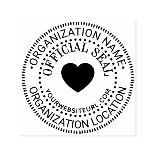 Hart Algemene Aangepaste Officiële Stempel Naam Lo (Design)