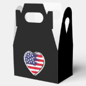 Hart Amerikaanse vlag 4 juli Patriottische Amerika Bedankdoosjes (Geopend)