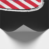 Hart Amerikaanse vlag 4 juli Patriottische Amerika Cadeaupapier (Hoek)