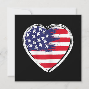 Hart Amerikaanse vlag 4 juli Patriottische Amerika Kaart
