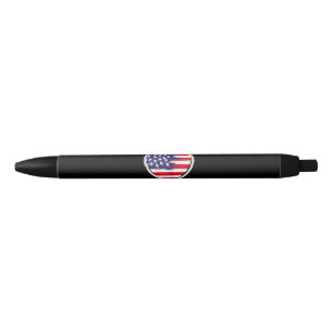 Hart Amerikaanse vlag 4 juli Patriottische Amerika Zwarte Inkt Pen