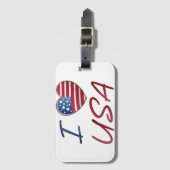 Hart Amerikaanse vlag Bagagelabels (Voorkant (verticaal))