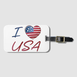 Hart Amerikaanse vlag Bagagelabels