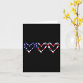 Hart Amerikaanse vlag Grappig 4 juli Onafhankelijk Kaart (Gele Bloem)