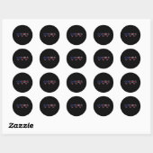Hart Amerikaanse vlag Grappig 4 juli Onafhankelijk Ronde Sticker (Vel)
