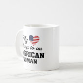 Hart Amerikaanse vrouw Koffiemok (Voorkant links)