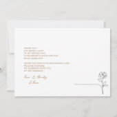 Hart Ampersand Parels & Prosecco Bruidsfeest Bedankkaart (Achterkant)