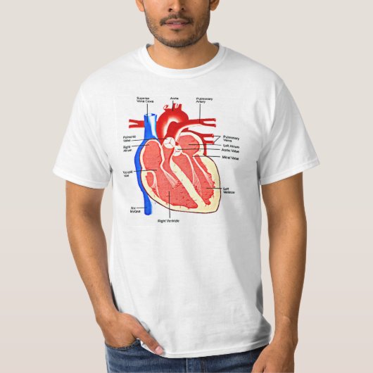 Hart Anatomie Fanaat T-shirt (Voorkant)