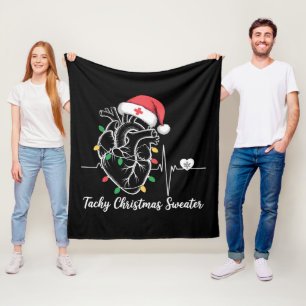 Hart Anatomie Kerst Verpleegster Cardiale Tachy Ke Fleece Deken