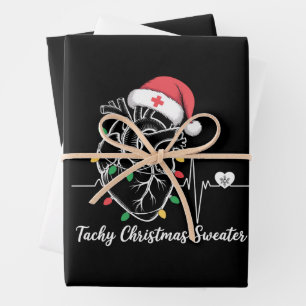 Hart Anatomie Kerst Verpleegster Cardiale Tachy Ke Inpakpapier Vel
