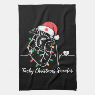 Hart Anatomie Kerst Verpleegster Cardiale Tachy Ke Theedoek