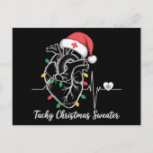 Hart Anatomie Kerst Verpleegster Hart Tachy Xmas Feestdagenkaart (Voorkant)