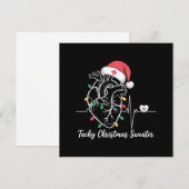 Hart Anatomie Kerst Verpleegster Hart Tachy Xmas Feestdagenkaart (Voorkant / Achterkant)