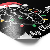 Hart Anatomie Kerst Verpleegster Hart Tachy Xmas Foto Afdruk (Hoek)