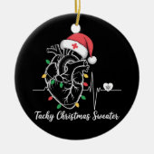 Hart Anatomie Kerst Verpleegster Hart Tachy Xmas Keramisch Ornament (Voorkant)