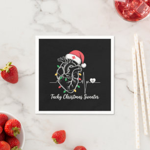 Hart Anatomie Kerst Verpleegster Hart Tachy Xmas Servet
