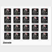 Hart Anatomie Kerst Verpleegster Hart Tachy Xmas Vierkante Sticker (Vel)