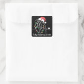 Hart Anatomie Kerst Verpleegster Hart Tachy Xmas Vierkante Sticker (Tas)