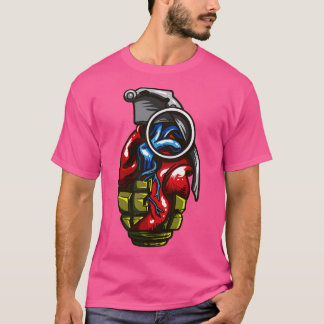 Hart Anatomie Liefdesgranaat T-shirt