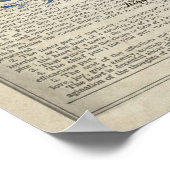 Hart Anatomie met Bloemen Woordenboek Kunst Poster (Hoek)