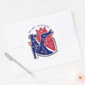 Hart Anatomie- Ronde Sticker (Envelop)
