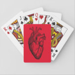 Hart Anatomie Science Red Background Pokerkaarten<br><div class="desc">Kunstanatomie Science Red Achtergrond door TRowanDesign</div>