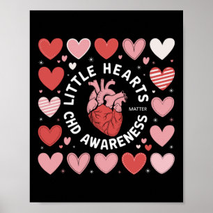 Hart Anatomie Valentijn Little Heart CHD Bewustzij Poster